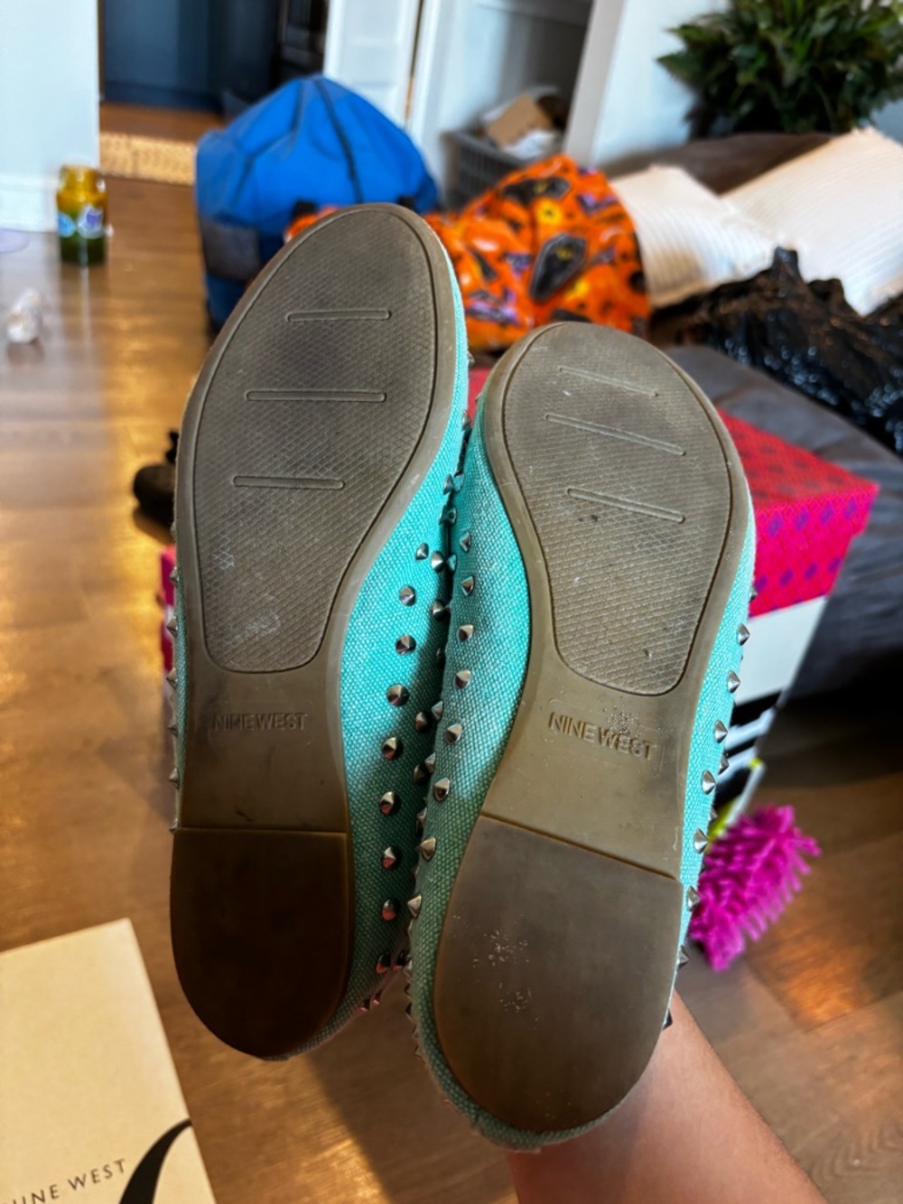 Nine West Aqua Studded Slip-On Loafers - Women - Picture 6 of 7